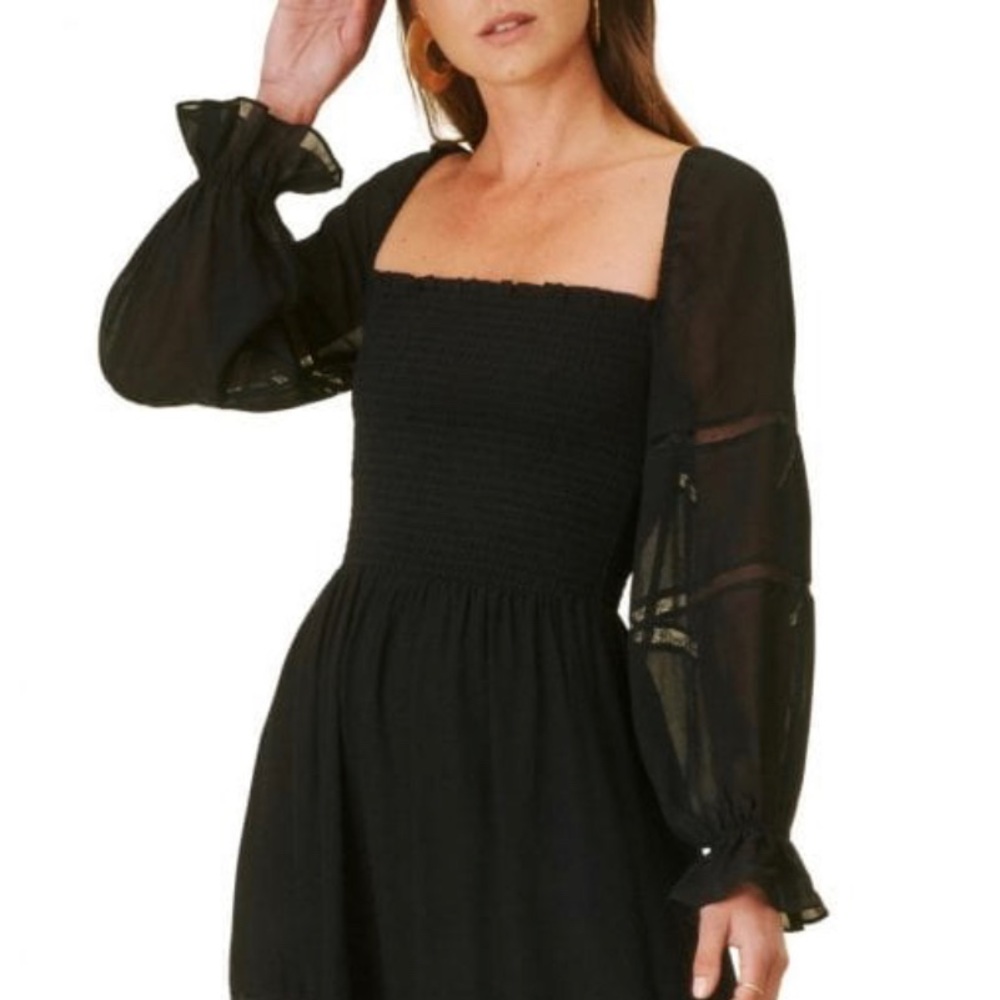 Reformation Jessy Dress, Size 0, Black